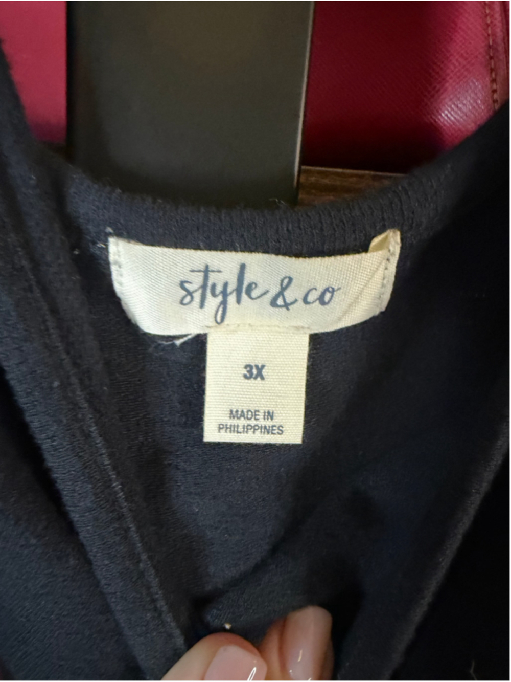 Women's Style & Co Black Midi Dress Size 3X - Picture 2 of 3